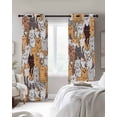 thumbnail image 4 of Cartoon Cat Blackout Curtains for Bedroom Living Room Darkening Curtains 54 Inch Long Modern Funny Cute Orange Gray Animals Short Curtain for Small Window Treatment Insulated Grommet Drapes 42"x54"x2, 4 of 9