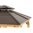 thumbnail image 6 of Sunjoy Missouri Collection 8 ft. x 8 ft. Cedar Framed Gazebo with Brown Steel 2-tier Hip Roof Hardtop, 6 of 7