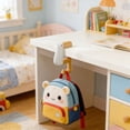 thumbnail image 5 of Kyusrd No-Drill Cute Portable Backpack Hanging Hooks Colorful Schoolbag Organizer for School Travel Office Shopping, 5 of 6
