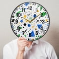 thumbnail image 6 of Yayeee Wall Clock Battery Operated 9.5" Silent Quartz Non-Ticking for Living Room Decor, Blue Simple Shapes, 6 of 8