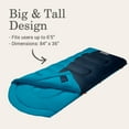 thumbnail image 2 of Coleman Montauk 40°F Big and Tall Sleeping Bag, Deep Ocean, 2 of 9