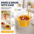 thumbnail image 4 of Faucet Hanging Strainer Sink Strainer Basket Self Cleaning Kitchen Sink Strainer Basket Faucet Hanging Food Catcher Auto Dump Filter for Leftovers Fruit and Veggies Wall Mounted Sink Draining Basket, 4 of 8