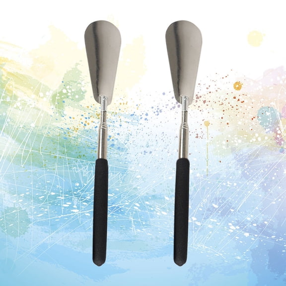 HEMOTON  2 Pcs Shoe Horn for Seniors Handle Shoehorn Ergonomic Travel