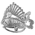 thumbnail image 1 of OULII Crown Hair Clips Elegant Hair Clasp Alloy Silver 1Set for Parties, 1 of 8