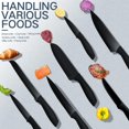 thumbnail image 3 of Knife Set with Block, Kitchen Knife Set with Block, 15 Pcs High Carbon Stainless Steel Block Knife Set,Kitchen Knife Set,Chef Knife,Steak Knives, Black (15Pcs Set), 3 of 7