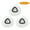 3*White, variant on Triangle Cleaning Mop Replacement Head for O-Cedar EasyWring Microfibers Spin Mop Refill, 3 Pack ,White