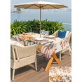 thumbnail image 4 of Outdoor Tablecloth with Umbrella Hole and Zipper, Orange Fall Rectangle Table Cloth 60x120 Inch Waterproof Tablecloth, Thanksgiving Pumpkins Botanical Autumn Picnic Table Cover for Patio Camping, 4 of 7