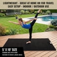 thumbnail image 2 of Dollamur 5'x10'x1-3/8" Gymnastics Mat, Black, Carpeted Mat for Tumbling and Cheerleading, FLEXI-Roll®, 2 of 6