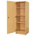 thumbnail image 4 of Tot Mate Single-Door Tall Cabinet, 4 Shelves, Maple, 19 1/2"W x 20 1/2"D x 59 1/2"H, Assembled, 4 of 7