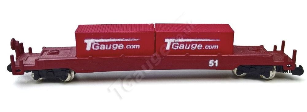 T Gauge Maroon Container Wagon Set 04620-M 