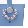 thumbnail image 4 of Sports Beach Bag Charm Wooden Bead Tassel Keychain for Tote Baseball Softball Basketball Tennis Football Accessories, 4 of 5