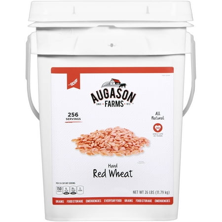 Augason Farms Emergency Food Hard Red Wheat, 26 lb