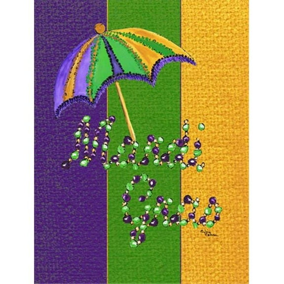 11 x 15 In. Mardi Gras Flag, Garden Size