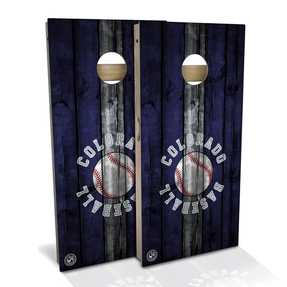 Skip's Garage | Colorado Baseball Cornhole Board Set | Includes Boards & Bags | Choose Your Size & Accessories