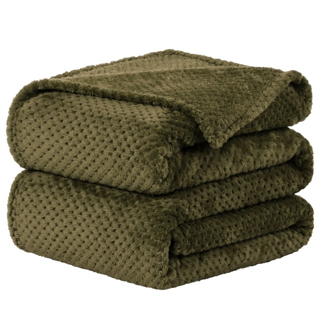 Unique Bargains Couverture de Lit en Molleton de Luxe en Maille Tissée