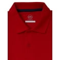 thumbnail image 2 of Wonder Nation Boys’ School Uniform Pique Polo Shirt with Long Sleeves, 2 of 3