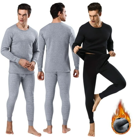 

Men Winter Fleece Lined Warm Long Sleeve Top Long Bottom Trouser Underwear Set