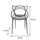 thumbnail image 3 of Set De 4 Sillas Comedor Nealtican Exterior Interior Pvc Gris EKE Life Home GC015, 3 of 6