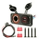 thumbnail image 1 of Panel de corriente USB , toma de mechero, puertos USB dobles Panel de impermeable para automóvil Vehículo marino Motocic Yotijar panel de enchufe usb del coche, 1 of 10