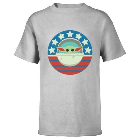 Star Wars The Mandalorian the Child Americana - Short Sleeve T-Shirt for Kids – Customized-Athletic Heather