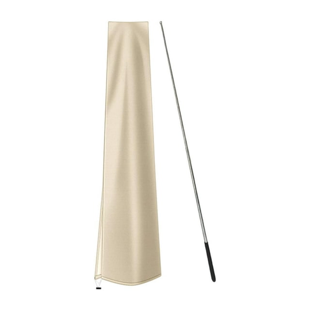 Funda para sombrilla de jardín, protección contra el polvo, con cremallera, resistente al agua Beige con poste