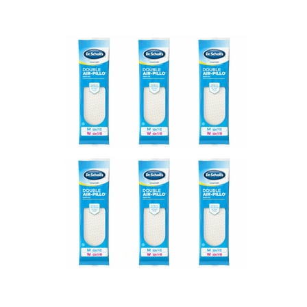 6 Pack - Dr. Scholl's Double Air-Pillo Insoles Men's or Women's 1 Pair Each