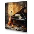 thumbnail image 2 of Designart "Harmony Of Vintage Violin And Piano I" Music Wall Decor, 2 of 7