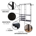 thumbnail image 3 of Perchero de Piso Multifuncional | Organizador de Ropa | Closet Armable | Rack con Ganchos Resistente | Armario para Dormitorio | Acero Inoxidable, 3 of 5