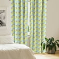 thumbnail image 2 of Ambesonne Ethnic Window Curtains, Pastel Folk Style Flower, Each 28" W x 95" L, Apple Green Aqua Grey, 2 of 4