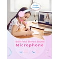 thumbnail image 4 of Auriculares Bluetooth para niños YOYOTUNE para colocar sobre las orejas con micrófono 10H, color rosa, 4 of 7