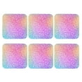 thumbnail image 2 of Balery 6 Pcs Colorful Glittersleather Coasters Set, Drink Table Cup Coasters For Living Room Kitchen Coffee Decor, 2 of 9