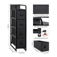 thumbnail image 6 of REAHOME 4 Drawer Vertical Storage Organizer Narrow Dresser, Black Grey, 6 of 7