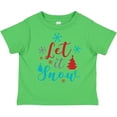 thumbnail image 3 of Inktastic Let It Snow, Snowflakes, Christmas - Red Blue Gray Boys or Girls Toddler T-Shirt, 3 of 5
