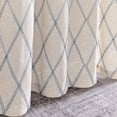 thumbnail image 7 of Curtainking Linen Curtains for Living Room 63 inch Farmhouse Diamond Embroidered Flax Window Drapes Light Filtering Grommet Curtains 2 Panels Blue, 7 of 7