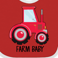 thumbnail image 4 of Inktastic Farming Red Tractor Farm Baby Boys or Girls Baby Bib, 4 of 4