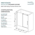 thumbnail image 5 of Transolid MBDT606008C-T-MB Madeline 60"x60" Frameless Sliding Barn Shower Door with Fixed Panel Featuring EXCLUSIVE TruMotion Technology in Matte Black with Clear Glass and Turin Handles, 5 of 5