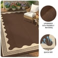 thumbnail image 3 of 10x14 Ft Outdoor Rug Waterproof, Portable Reversible Plastic Straw Patio Rug, Easy Clean & Quick Dry Camping Carpet for Backyard Picnic Beach, Brown, 3 of 8