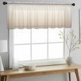 thumbnail image 2 of Beige Brown Ombre Valance Curtains for Kitchen/Living Room/Bathroom/Bedroom Window,Rod Pocket Small Topper Half Short Window Curtains Voile Sheer Scarf,Modern Abstract Art Gradient Aesthetics 60"x18", 2 of 8