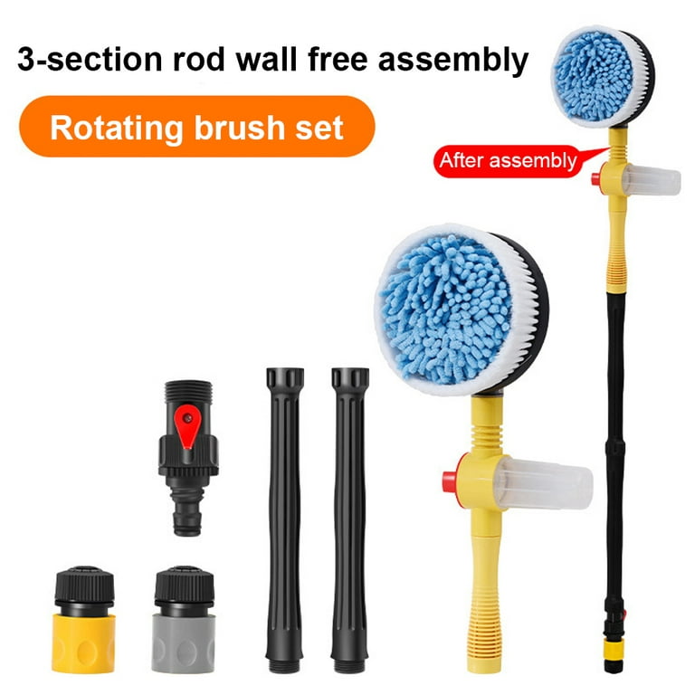 EVERSPROUT 5-to-12 Ft Car Brush with Rubber Bumper, Lightweight Extension  Pole Handle, Soft Bristles Car Wash Brush, RV Wash Brush, Truck Wash Brush