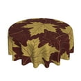thumbnail image 2 of ZICANCN Round Table Cloths 60 Inch, Fall Leaf Autumn Foliage Golden Table Cover Waterproof Washable Outdoor Picnic Tablecloth, 2 of 8