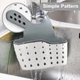 thumbnail image 3 of SUWU Kitchen Hanging Sponge Holder, Adjustable Sink Caddy Organizer Liquid Drainer Brush Rack ​for Scrubber Dish Brush, 3 of 5