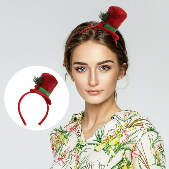 ETHZZLE Red Frosty Headband Christmas Photo Prop for Special Occasions, 1 Piece