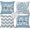 Blue, variant on Blue Outdoor Waterproof Throw Pillow Covers 18 x 18 Set of 4 Floral Geometric Bless Our Home Love Lives Here Decorative Cushion Case for Patio Furniture Bedroom Sofa Couch