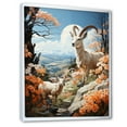 thumbnail image 2 of Designart "Explorer Pastoral Goat Mountain wall art II" Animals Floater Framed Canvas Print, 2 of 7