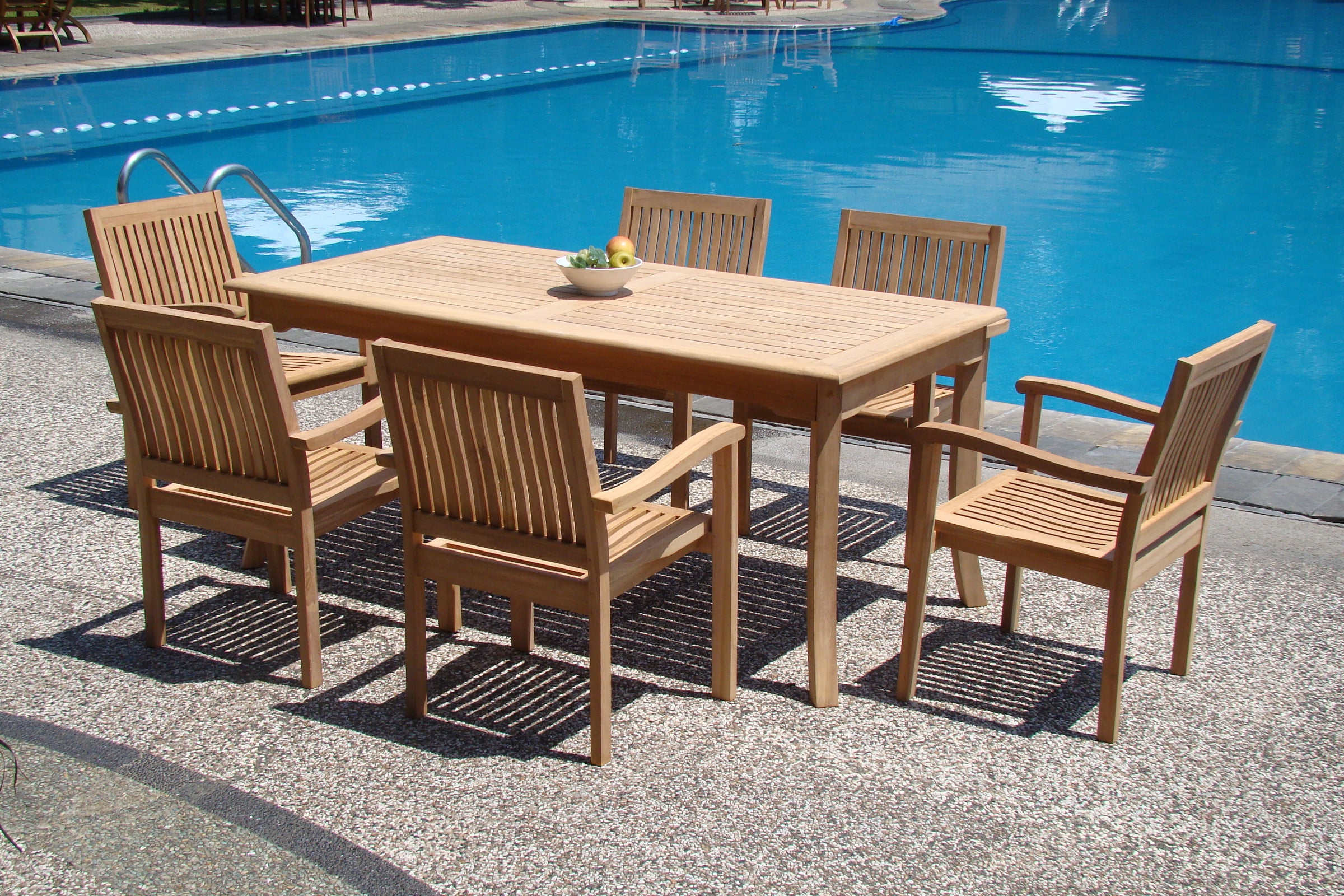 Teak Bench Dining Table Set