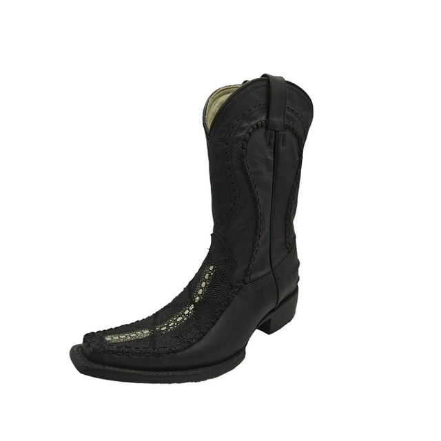 Bota Vaquera El Chiqueado Piel Genuina color Negro El Chiqueado Botas Vaqueras Piel Genuina
