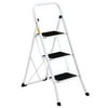 Allieroo Portable Folding 3 Step Ladder Steel Stool Heavy Duty 300lb Capacity