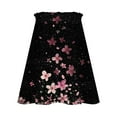 thumbnail image 5 of Women's Skirts Summer Casual Floral Print Tiered Pleated Mini Skirt Elastic High Waist Drawstring Skirts, 5 of 5