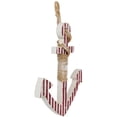 thumbnail image 5 of Northlight Striped Nautical Anchor with Rope Hanging Wall Decoration - 25" x 12.5 - Red and White, 5 of 9