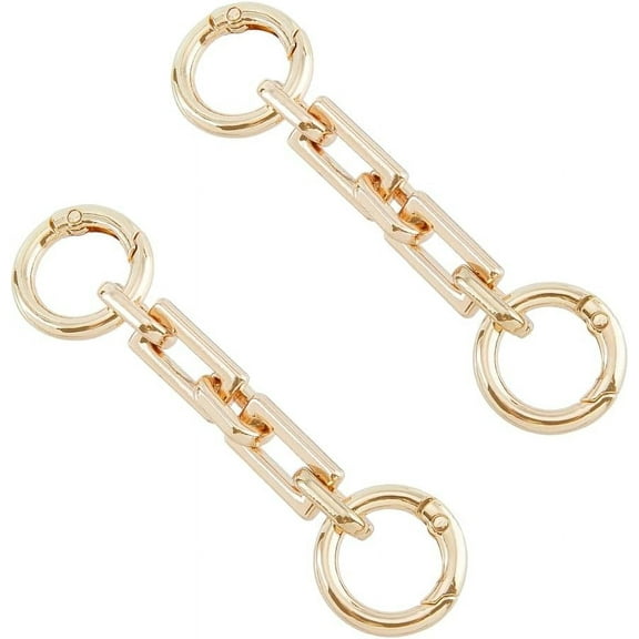 2Pcs 3.9 Inch Purse Strap Extender Women Bag Extender Chain with Clasps Short Decorative Purse Chain Bag Replacement Chain Accessoies for Handbags Shoulder Bag Purses diy